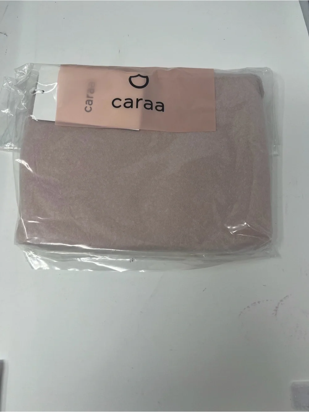 NWT caraa Compact Case Travel Pouch in Blush Pink Gold Hardware